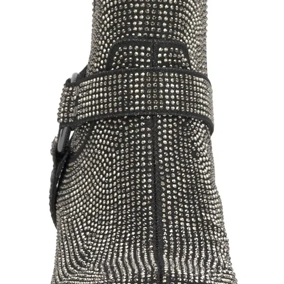 Jessica Simpson Womens Ceridwen Satin Block Heel Ankle Boots - Picture 8 of 9